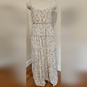 Anthropologie By the River Cottagecore Floral Smocked Maxi Dress Size L